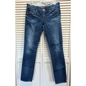 Guess Daredevil Skinny‎ Denim Jeans Zippers Logo Size 31x31 Low Rise